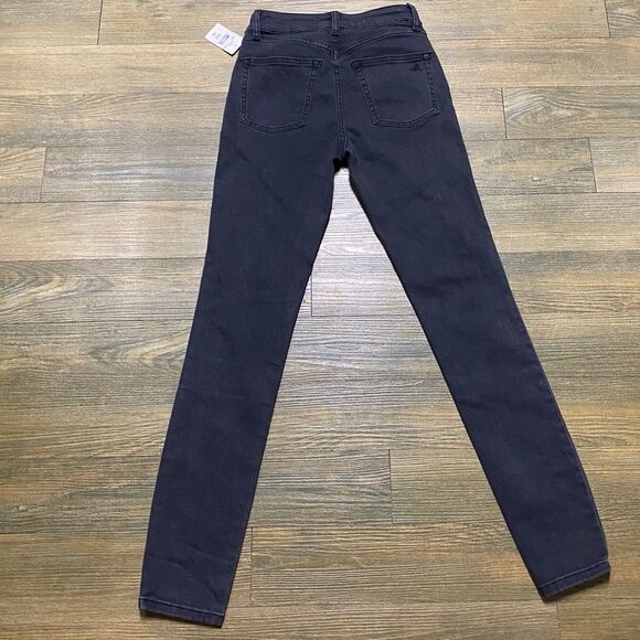 NWT DL1961 Farrow High Rise Skinny Black Magma Stretch Jean 24 - Picture 7 of 9